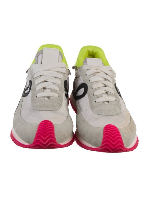 Loewe Suede Colorblock Pattern Sneakers