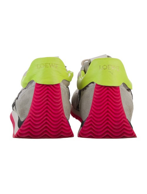Loewe Suede Colorblock Pattern Sneakers