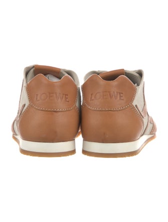 Loewe Suede Colorblock Pattern Sneakers