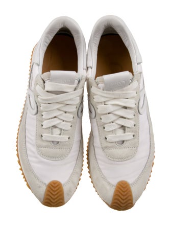 Loewe Suede Leather Trim Embellishment Sneakers