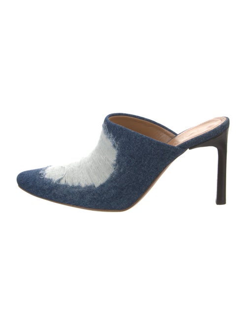 Loewe Denim Colorblock Pattern Mules