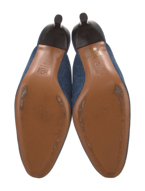 Loewe Denim Colorblock Pattern Mules