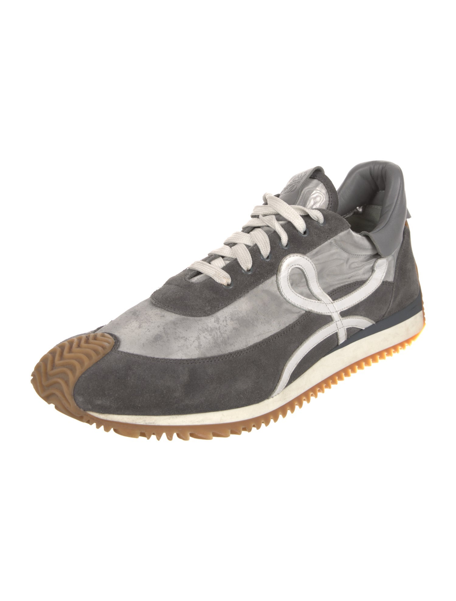 Loewe Suede Leather Trim Embellishment Sneakers