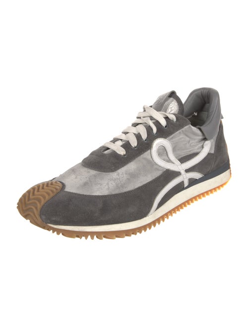 Loewe Suede Leather Trim Embellishment Sneakers
