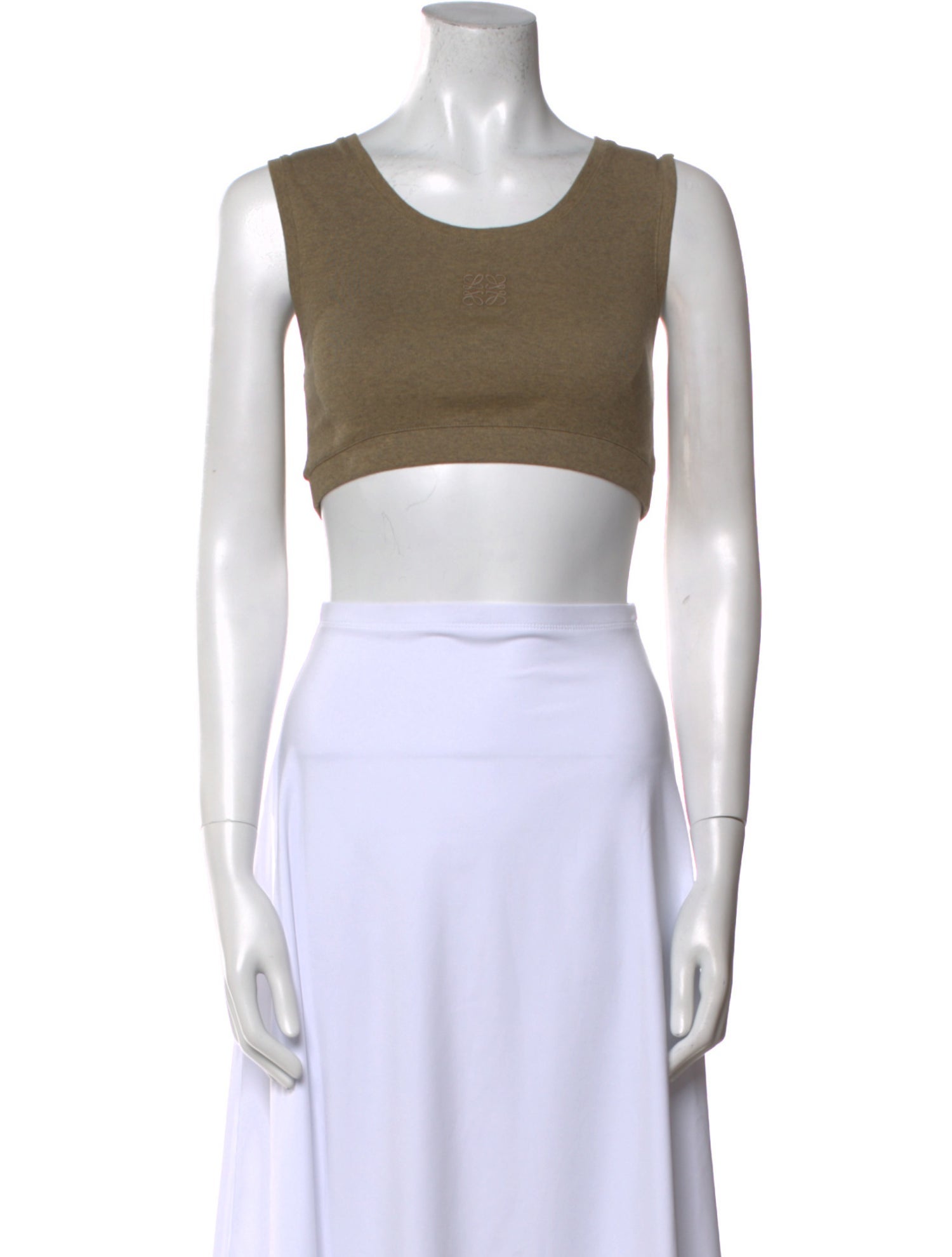 Loewe Scoop Neck Sleeveless Crop Top