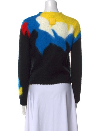 Loewe Colorblock Pattern Crew Neck Sweater