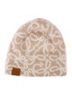 Loewe Wool Blend Pattern Print Knit Beanie
