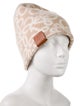 Loewe Wool Blend Pattern Print Knit Beanie