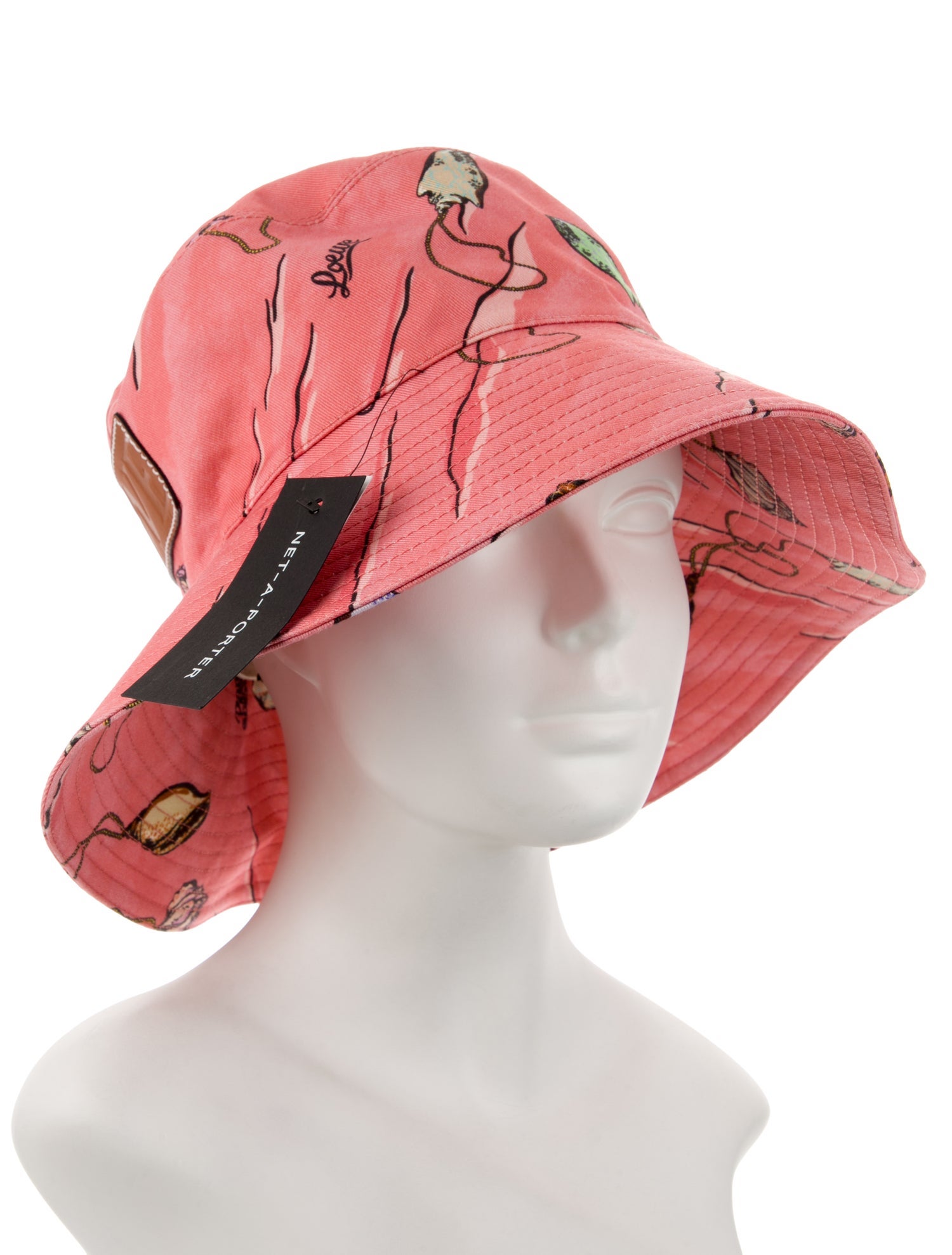Loewe Pattern Print Cotton Bucket Hat w/Tags