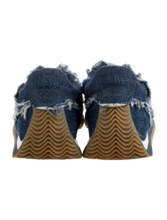 Loewe Denim Distressed Accents Athletic Sneakers