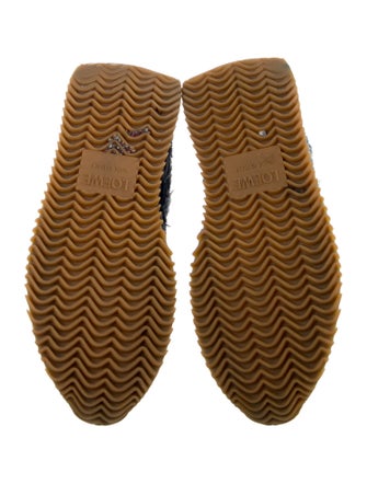 Loewe Denim Distressed Accents Athletic Sneakers