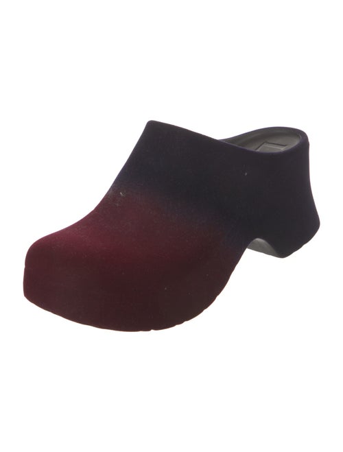 Loewe Velvet Colorblock Pattern Mules