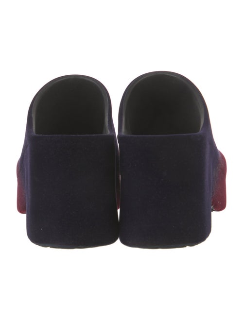 Loewe Velvet Colorblock Pattern Mules