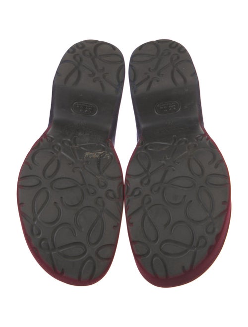 Loewe Velvet Colorblock Pattern Mules