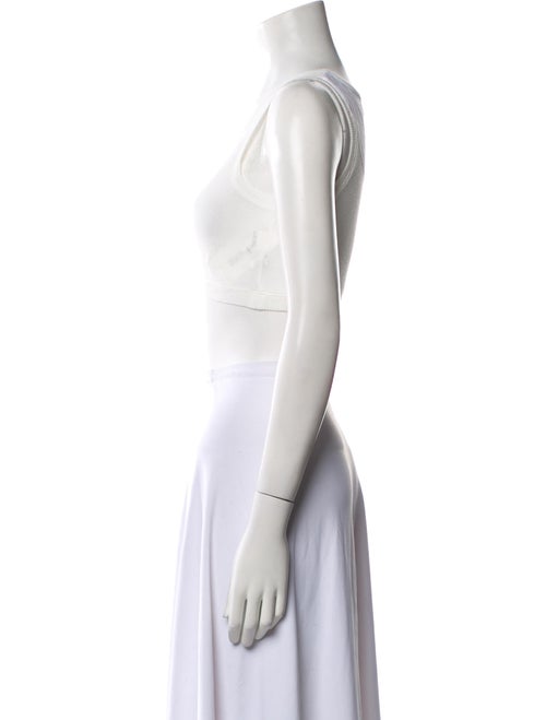 Loewe Graphic Print Scoop Neck Crop Top