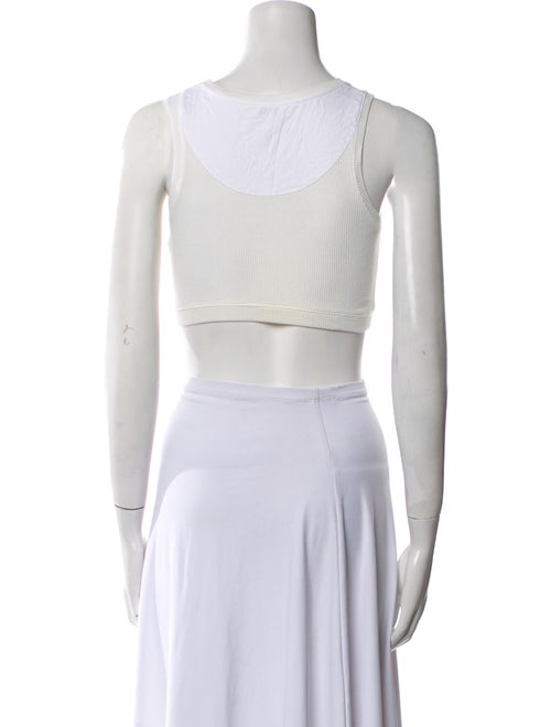 Loewe Graphic Print Scoop Neck Crop Top