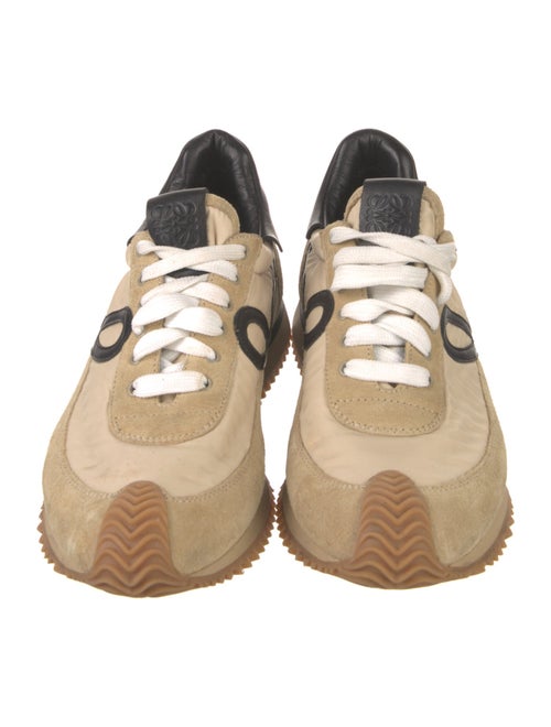 Loewe Suede Colorblock Pattern Sneakers