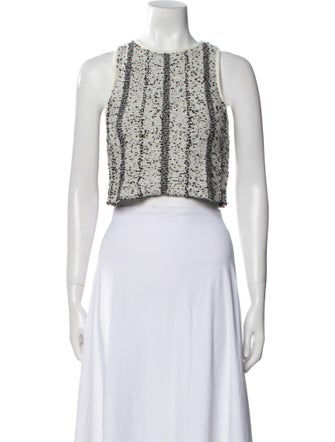 Loewe Printed Crew Neck Crop Top