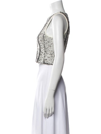 Loewe Printed Crew Neck Crop Top