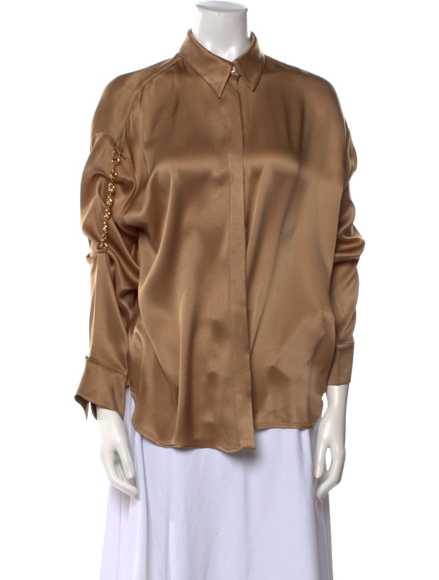 Loewe Silk Long Sleeve Button-Up Top w/ Tags
