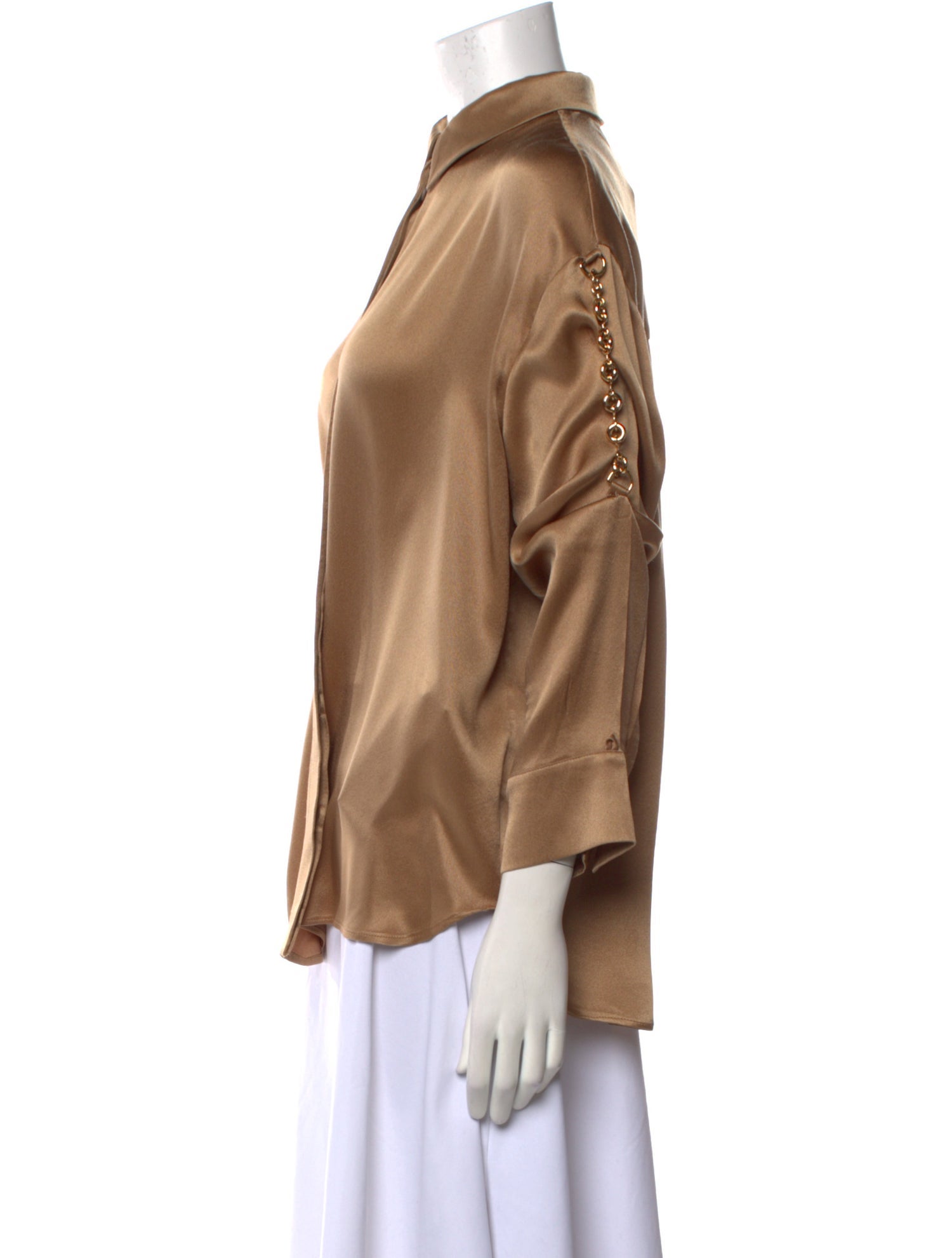 Loewe Silk Long Sleeve Button-Up Top w/ Tags