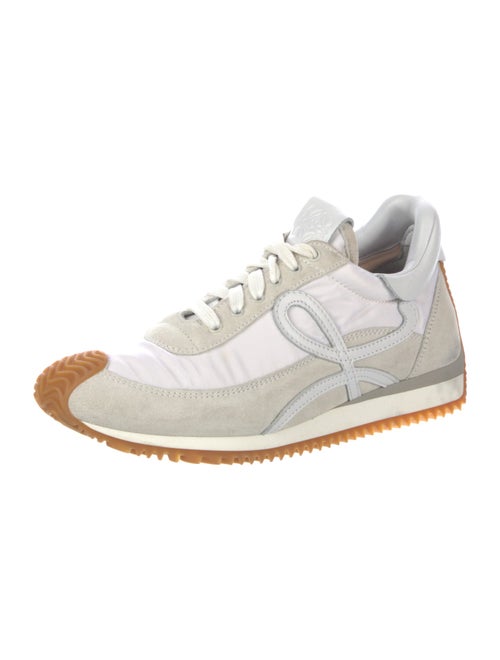 Loewe Suede Colorblock Pattern Sneakers
