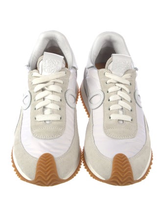 Loewe Suede Colorblock Pattern Sneakers