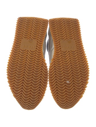 Loewe Suede Colorblock Pattern Sneakers