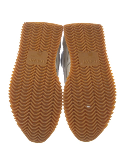 Loewe Suede Colorblock Pattern Sneakers