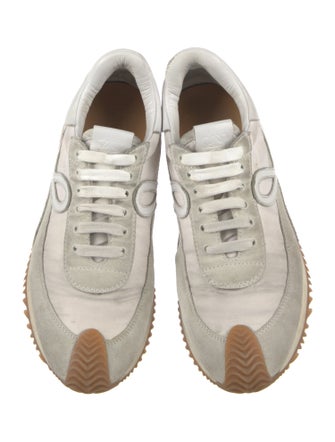 Loewe Suede Colorblock Pattern Sneakers