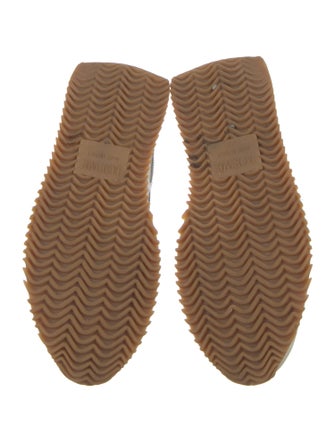 Loewe Suede Colorblock Pattern Sneakers