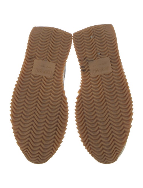 Loewe Suede Colorblock Pattern Sneakers