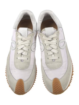 Loewe Suede Colorblock Pattern Sneakers