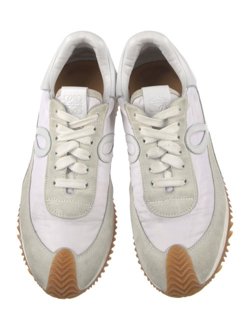 Loewe Suede Colorblock Pattern Sneakers