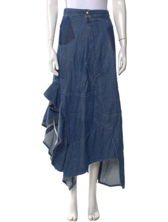 Loewe Ruffle Embellishment Midi Length Skirt