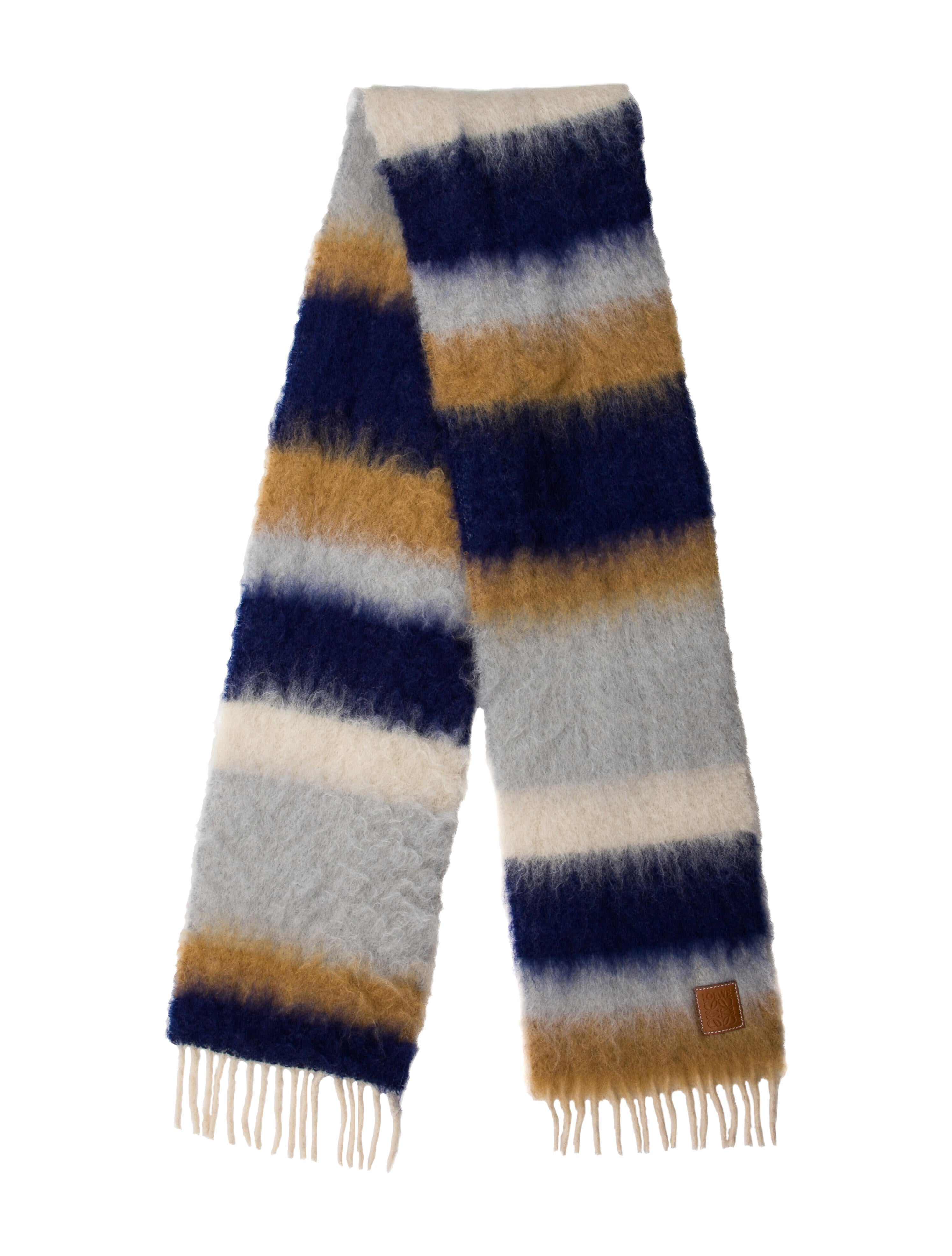 Loewe Mohair Striped Scarf