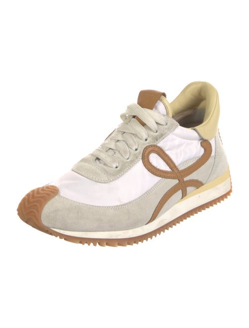 Loewe Suede Colorblock Pattern Sneakers