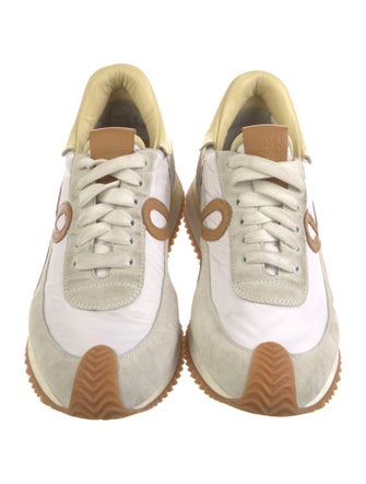 Loewe Suede Colorblock Pattern Sneakers