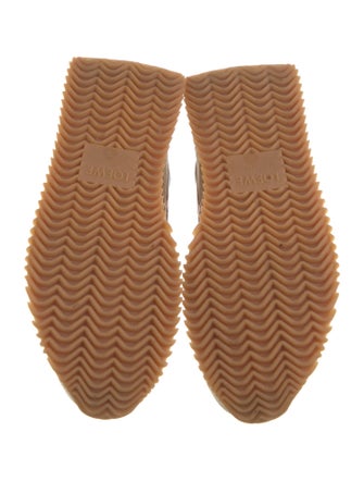 Loewe Suede Colorblock Pattern Sneakers