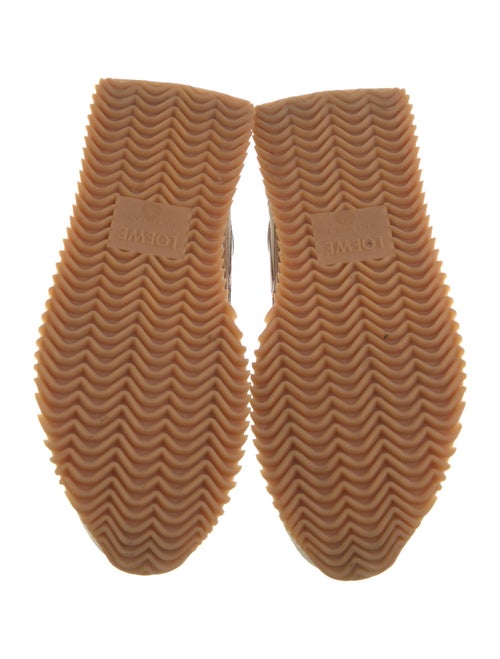 Loewe Suede Colorblock Pattern Sneakers