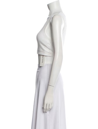 Loewe Graphic Print Scoop Neck Crop Top