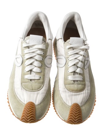 Loewe Suede Leather Trim Embellishment Sneakers