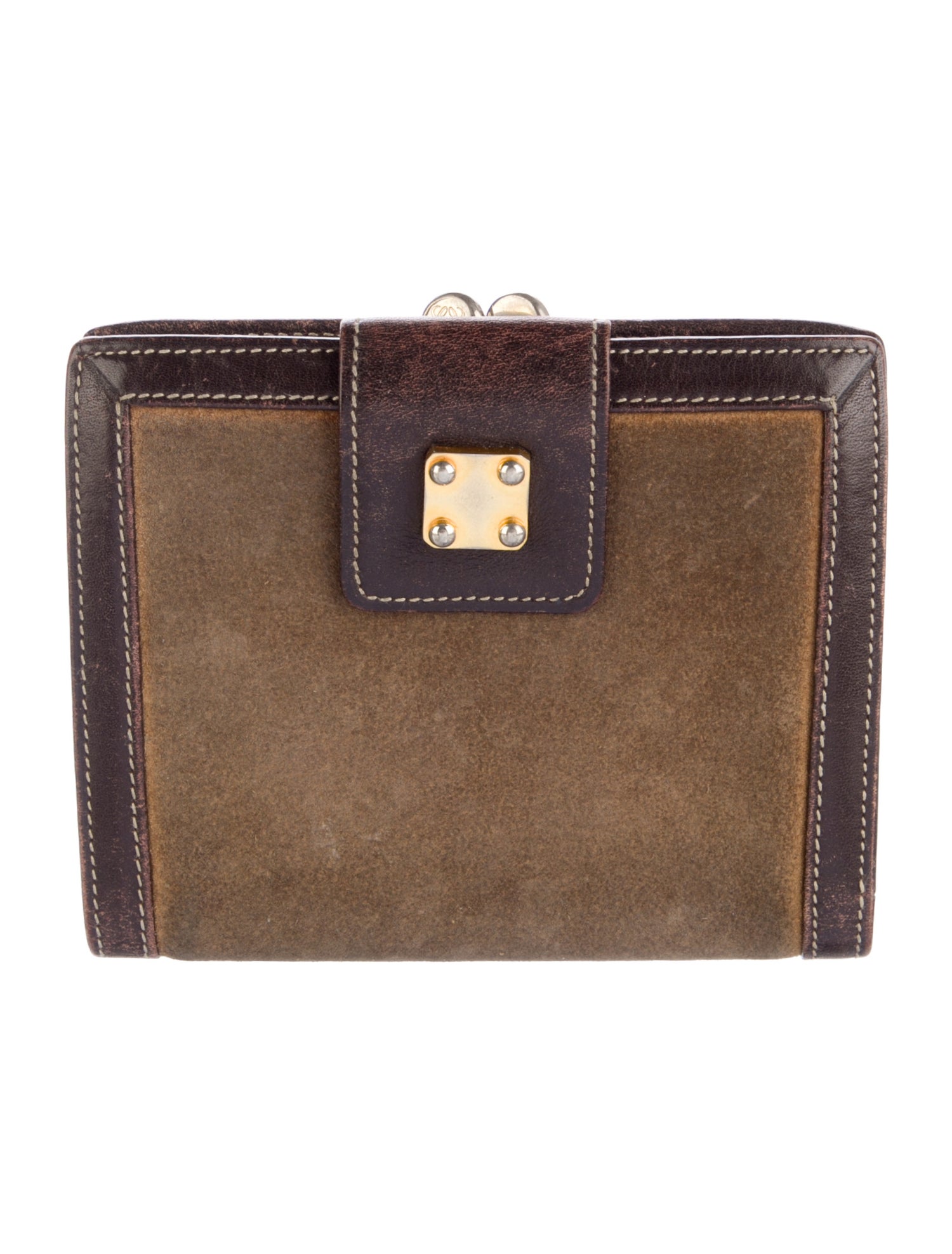 Loewe Vintage Suede Compact Wallet