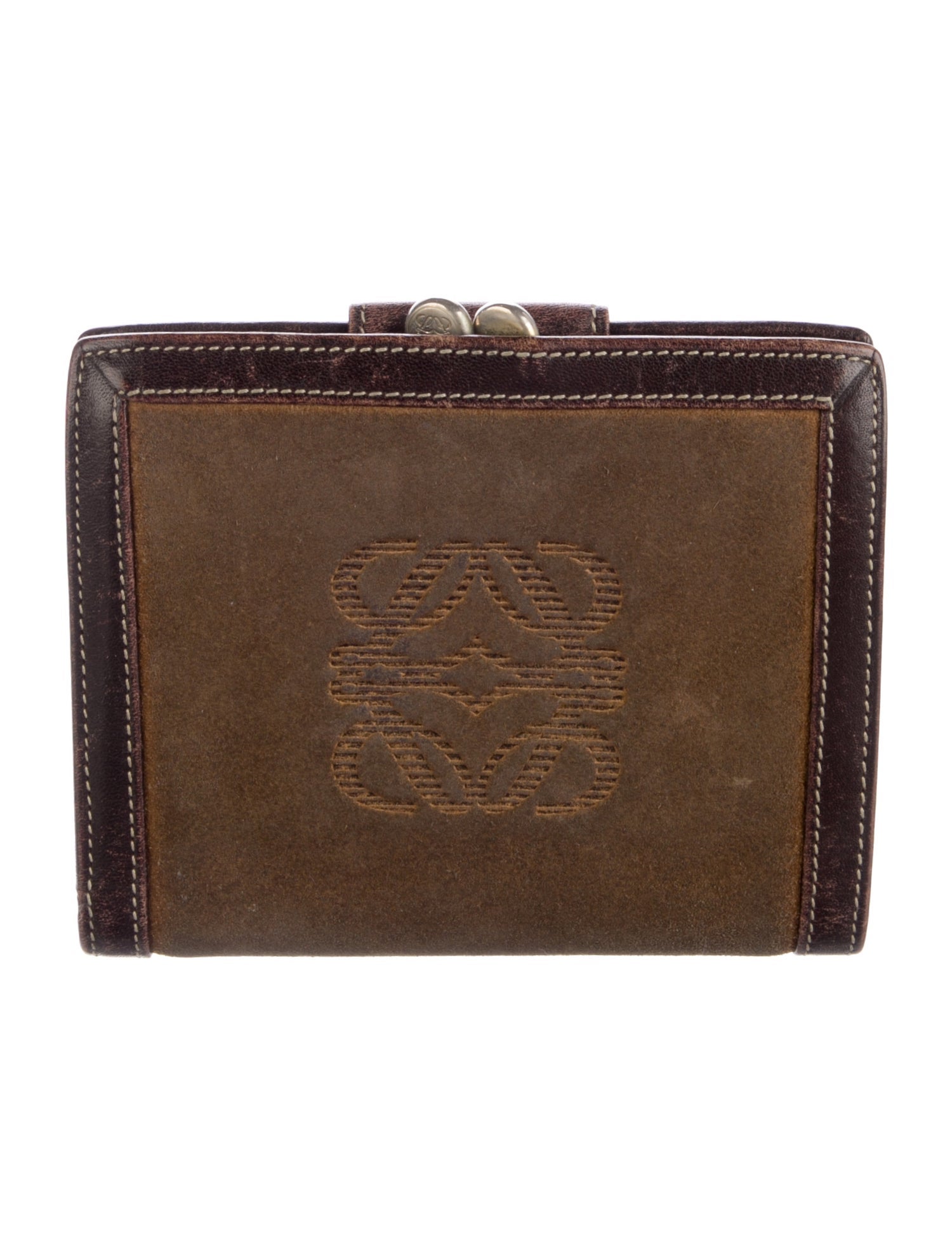 Loewe Vintage Suede Compact Wallet