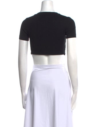 Loewe Graphic Print Crew Neck Crop Top