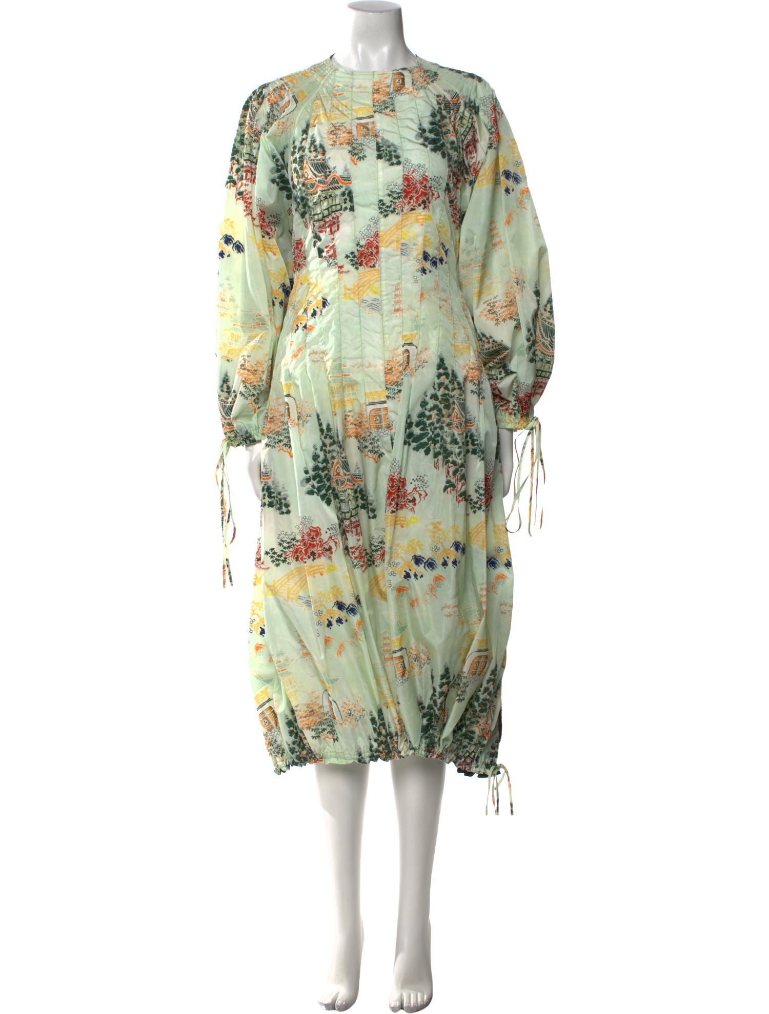 Loewe Floral Midi Length Dress - Green Dresses, Clothing - LOW95686 | The RealReal Loewe Floral Midi Length Dress - Green Dresses, Clothing - LOW95686 | The RealReal