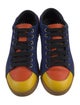 Loewe Suede Colorblock Pattern Sneakers
