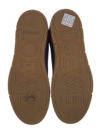 Loewe Suede Colorblock Pattern Sneakers