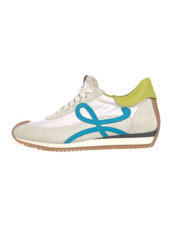 Loewe Suede Colorblock Pattern Sneakers