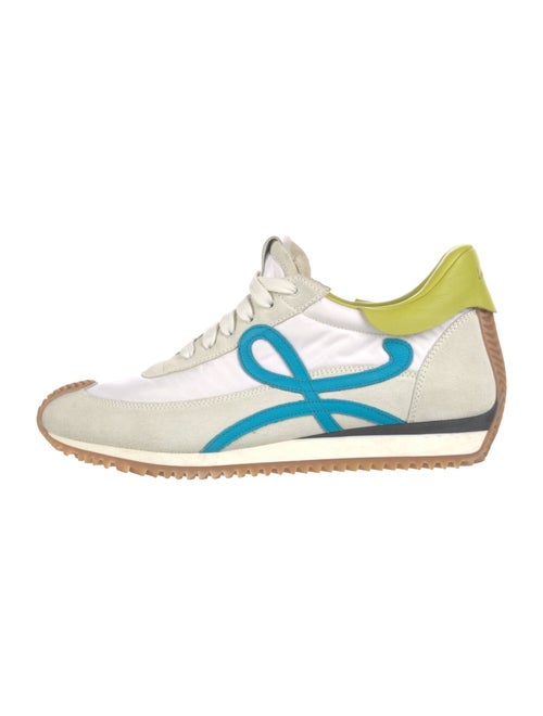 Loewe Suede Colorblock Pattern Sneakers